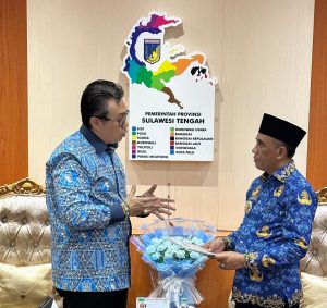 Ketua DPD APINDO Sulteng, Wijaya Chandra saat beraudiens dengan Gubernur Sulteng Anwar Hafid, Kamis (17/4/2025).(Foto : Humas Pemprov Sulteng) 